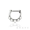 LOTUS FILIGREE LACEY SEPTUM HINGED CLICKER